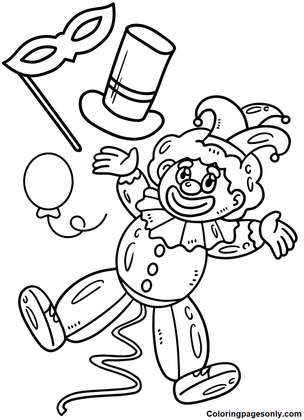 Desenhos de Mardi Gras para colorir 51