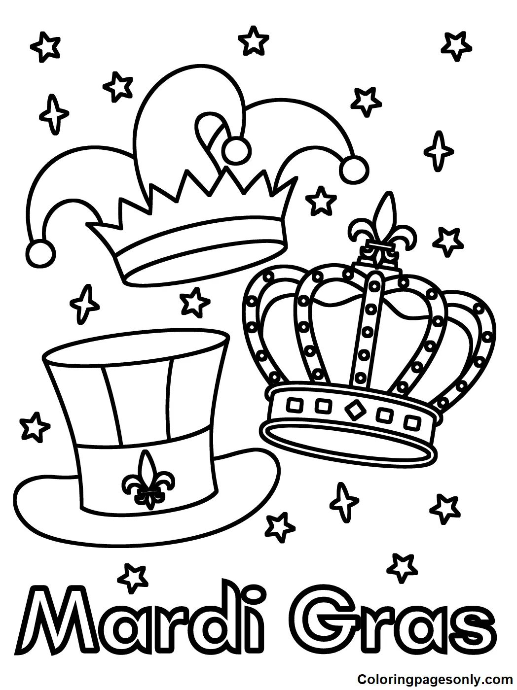 Desenhos de Mardi Gras para colorir 56