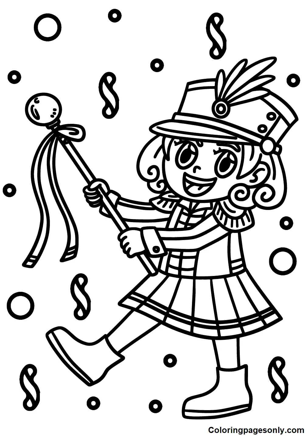 Desenhos de Mardi Gras para colorir 58