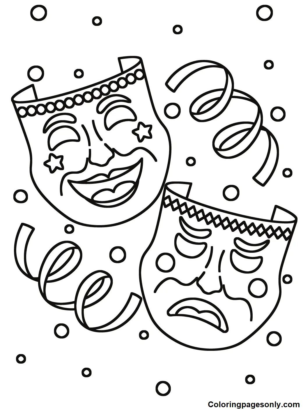 Desenhos de Mardi Gras para colorir 61