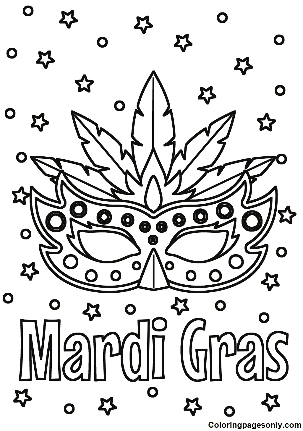 Desenhos de Mardi Gras para colorir 65