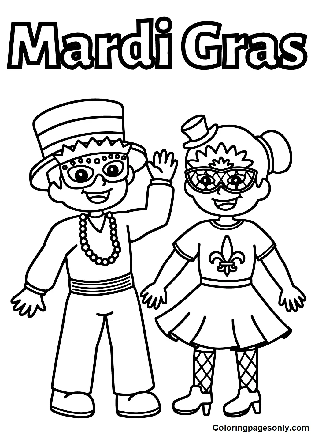 Desenhos de Mardi Gras para colorir 68