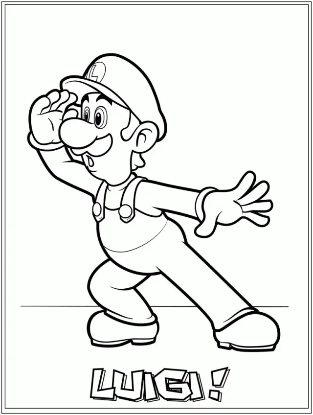 Desenhos de Mario and Luigi Para Colorir 26
