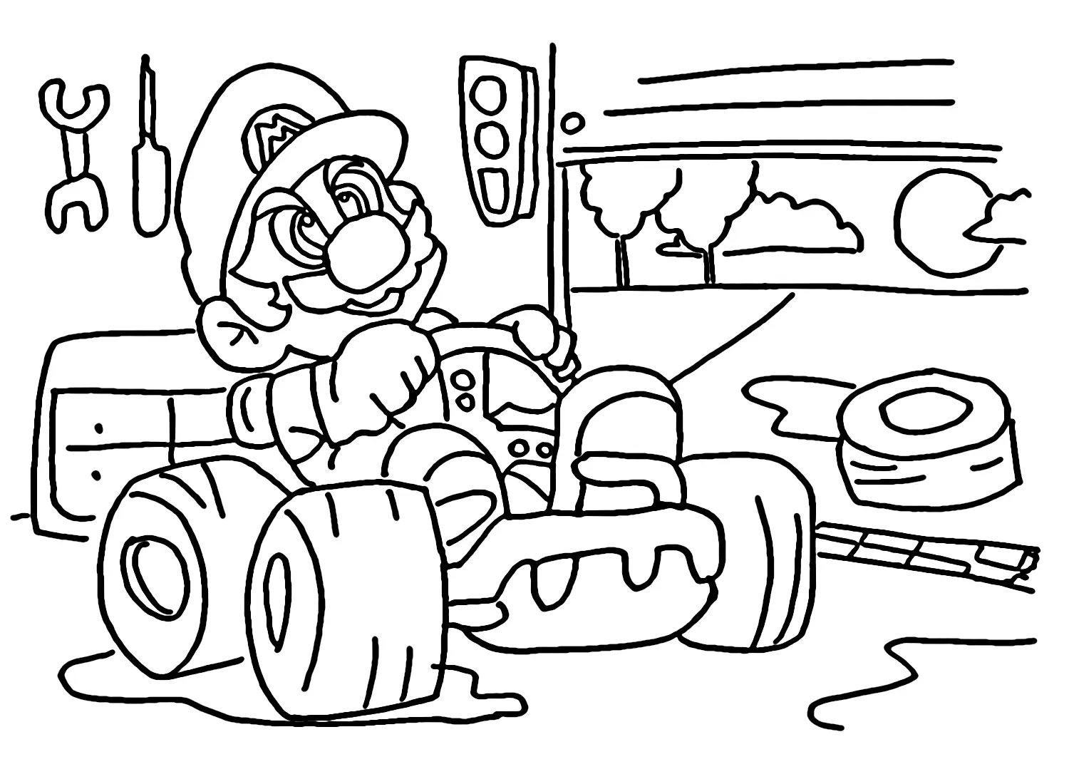 Mario Kart Coloring Pages 18