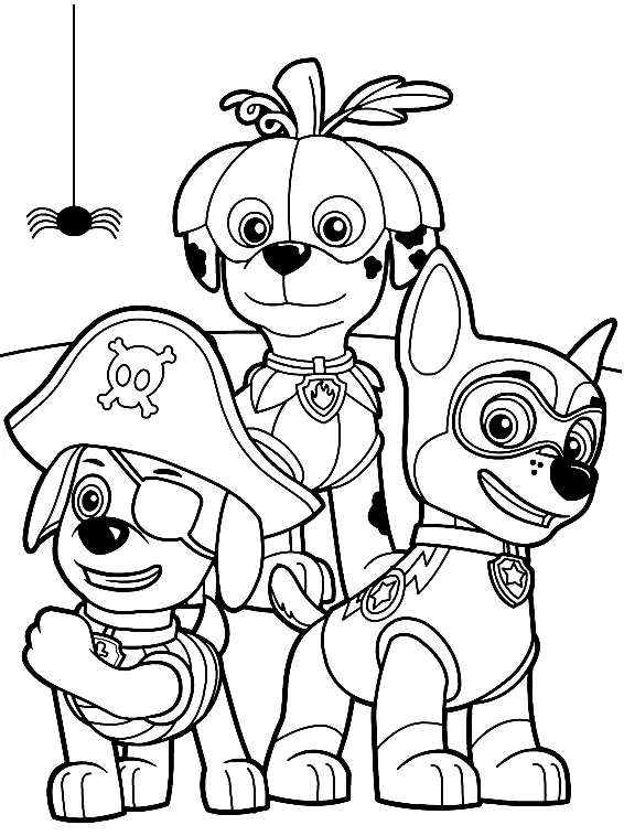 Marshall Paw Patrol Coloring Pages 14