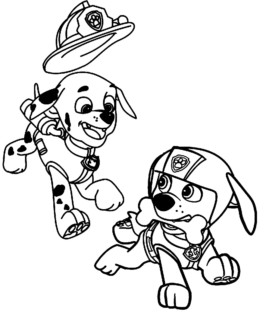 Marshall Paw Patrol Coloring Pages 16