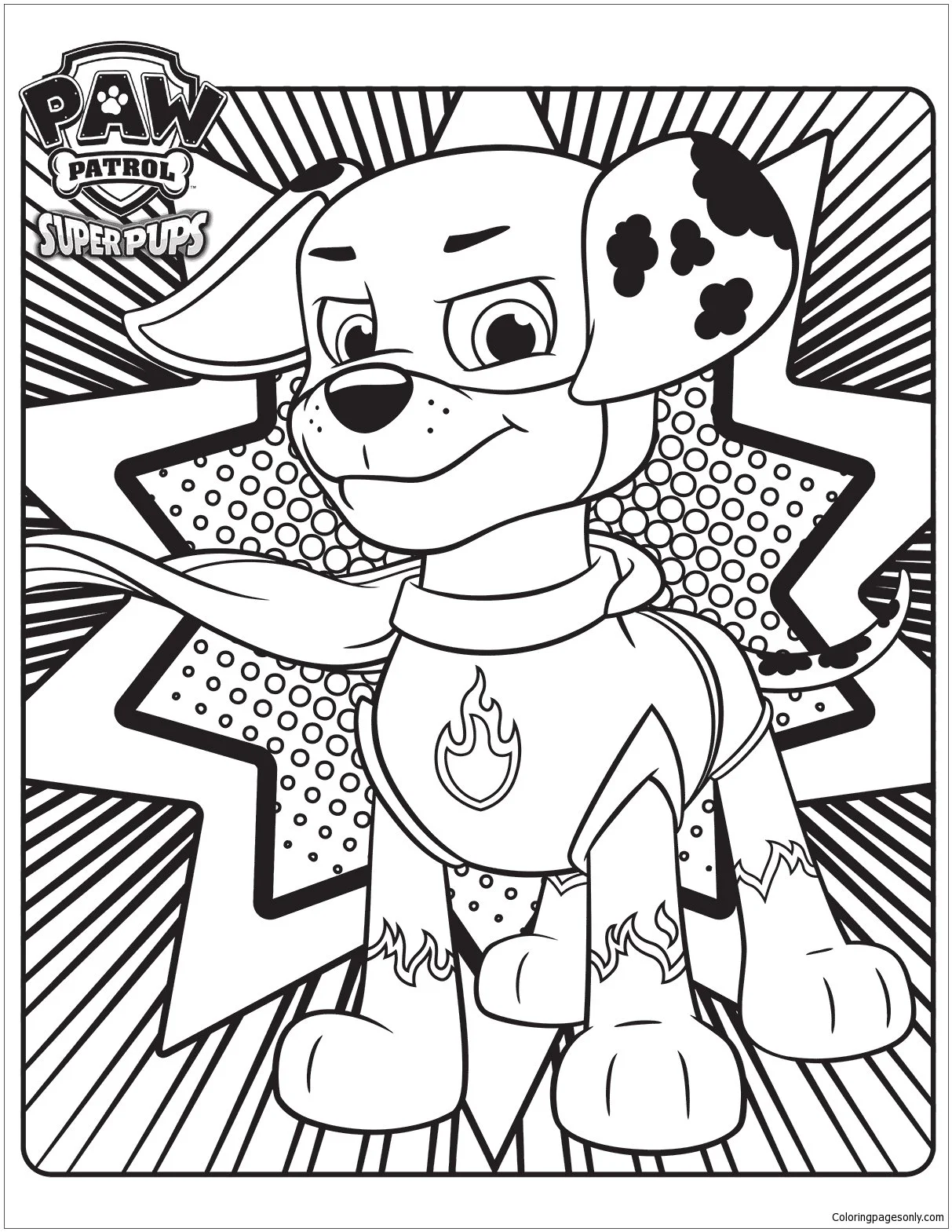 Marshall Paw Patrol Coloring Pages 34