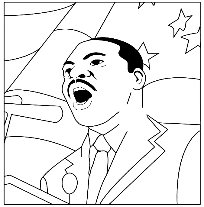 Martin Luther King Jr Para Colorear 16