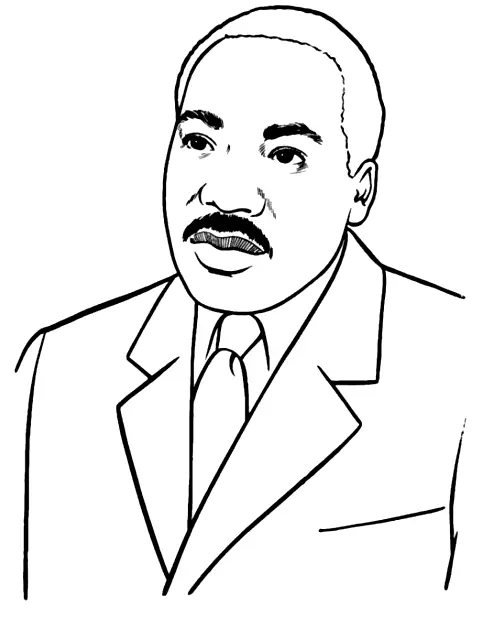 Martin Luther King Jr Para Colorear 2