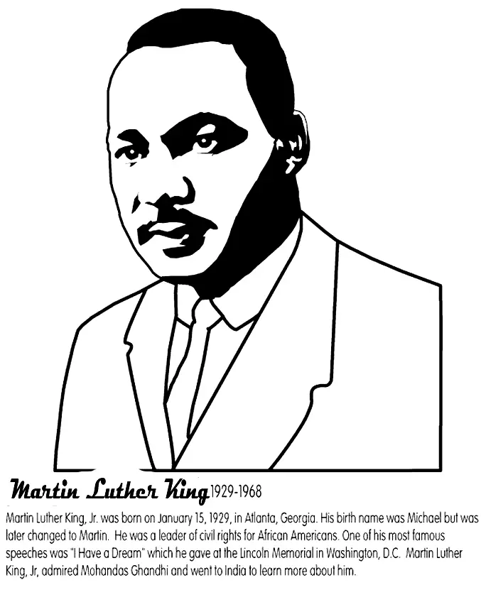 Martin Luther King Jr Para Colorear 30
