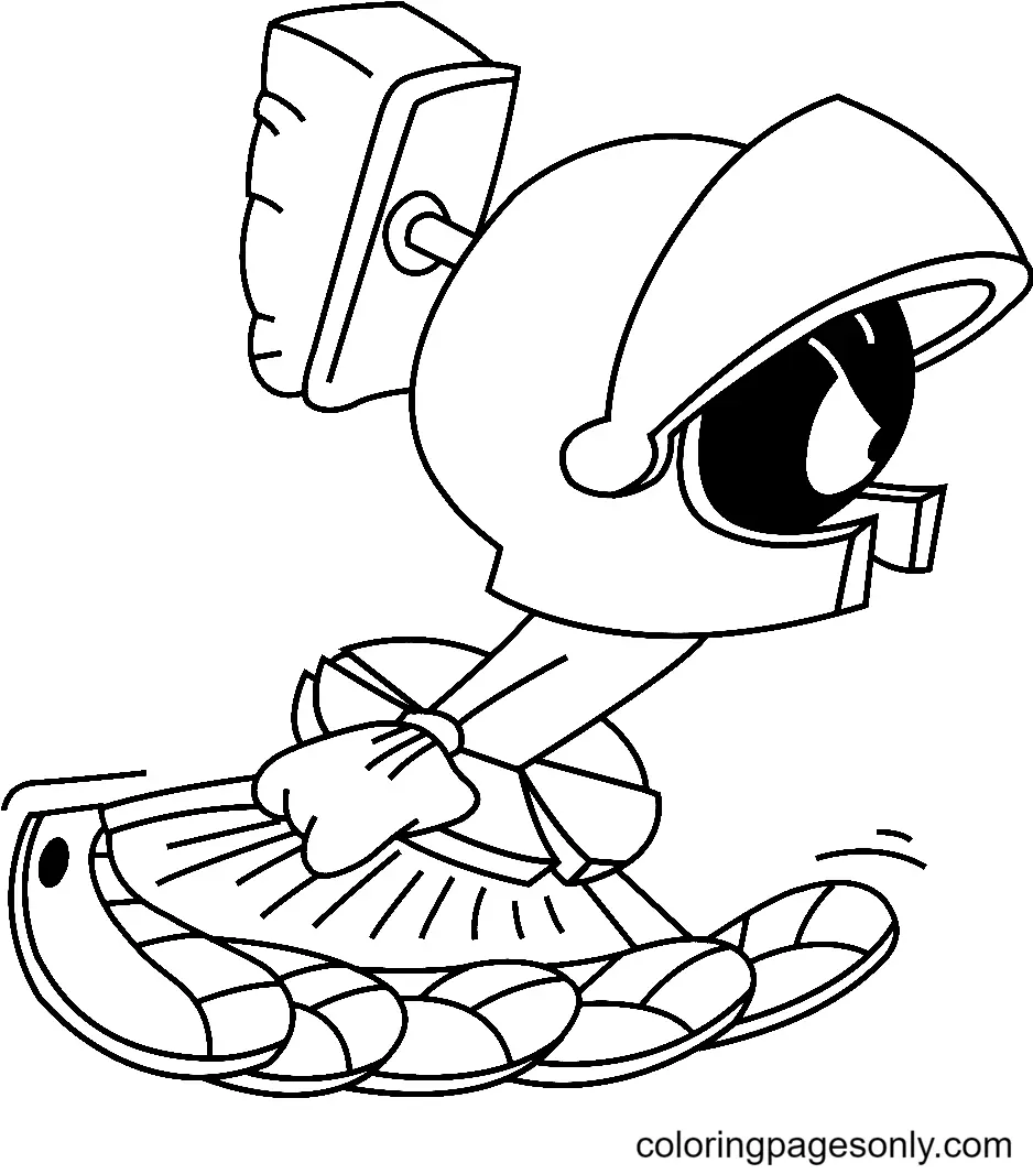 Marvin the Martian Coloring Pages 8