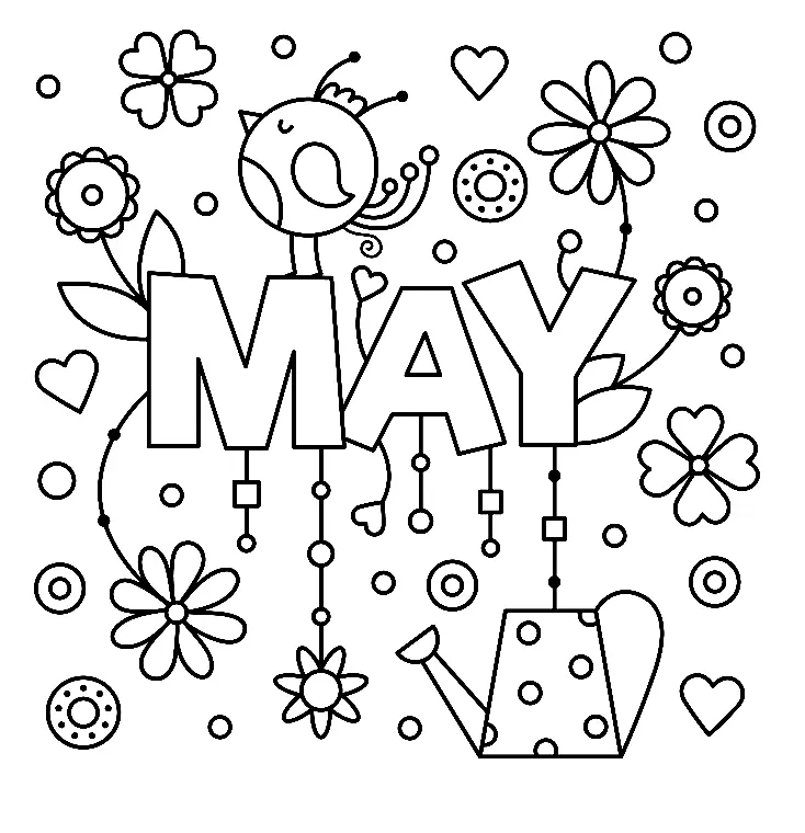 Desenhos de Maio Para Colorir 20