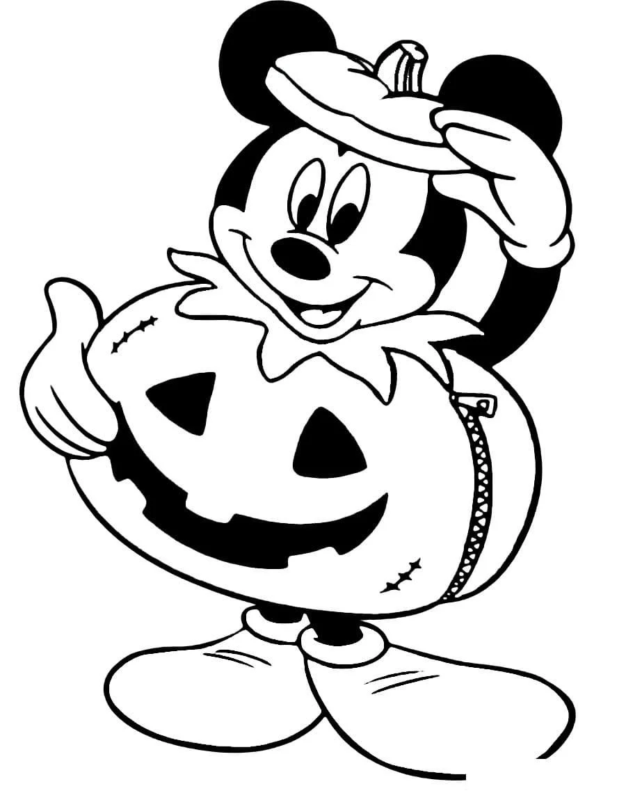 Mickey Halloween Coloring Pages