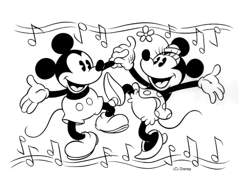 Mickey Mouse Valentines Coloring Pages 5