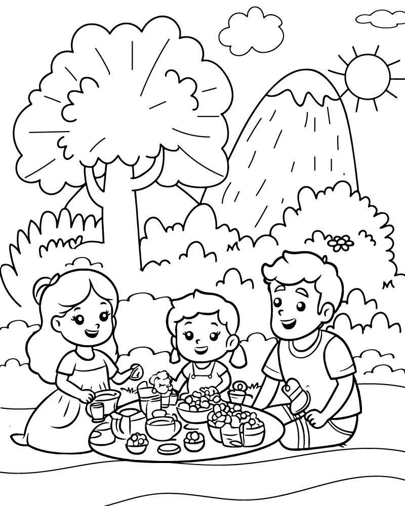 Mom and Daughter Coloring Pages 14