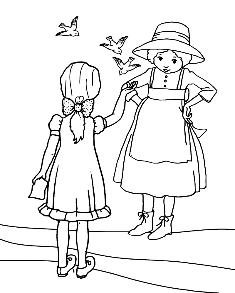Mom and Daughter Coloring Pages 15