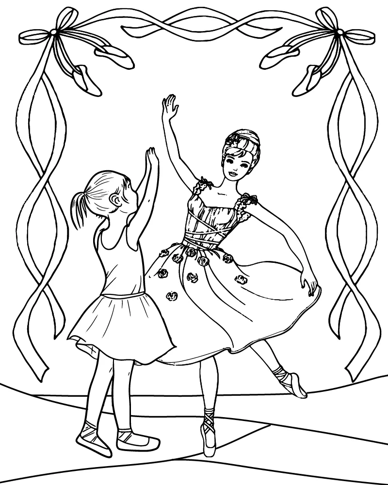 Mom and Daughter Coloring Pages 9