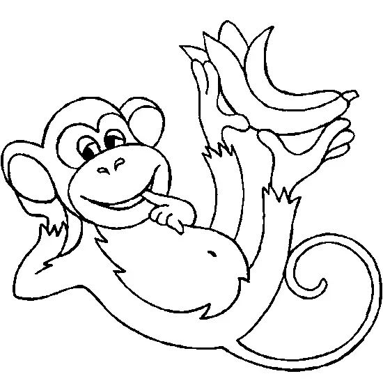 Monkey Coloring Pages 15