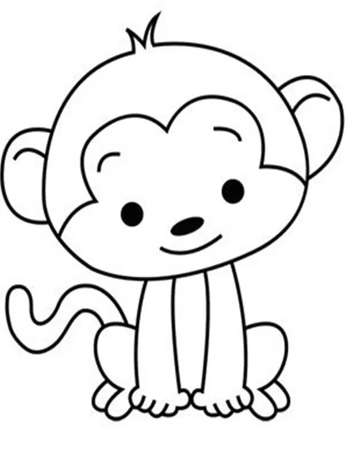 Monkey Coloring Pages 16