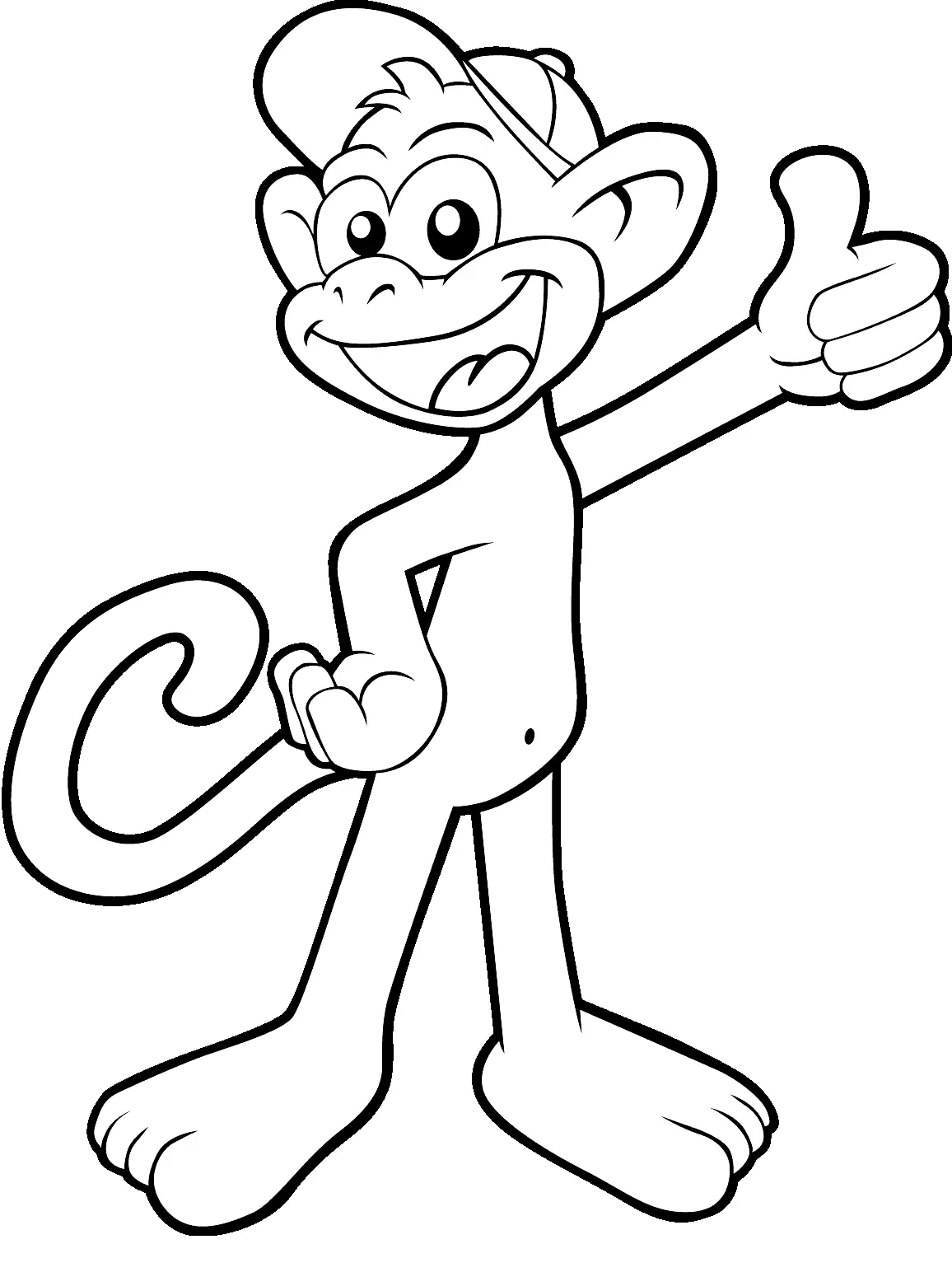 Monkey Coloring Pages 23