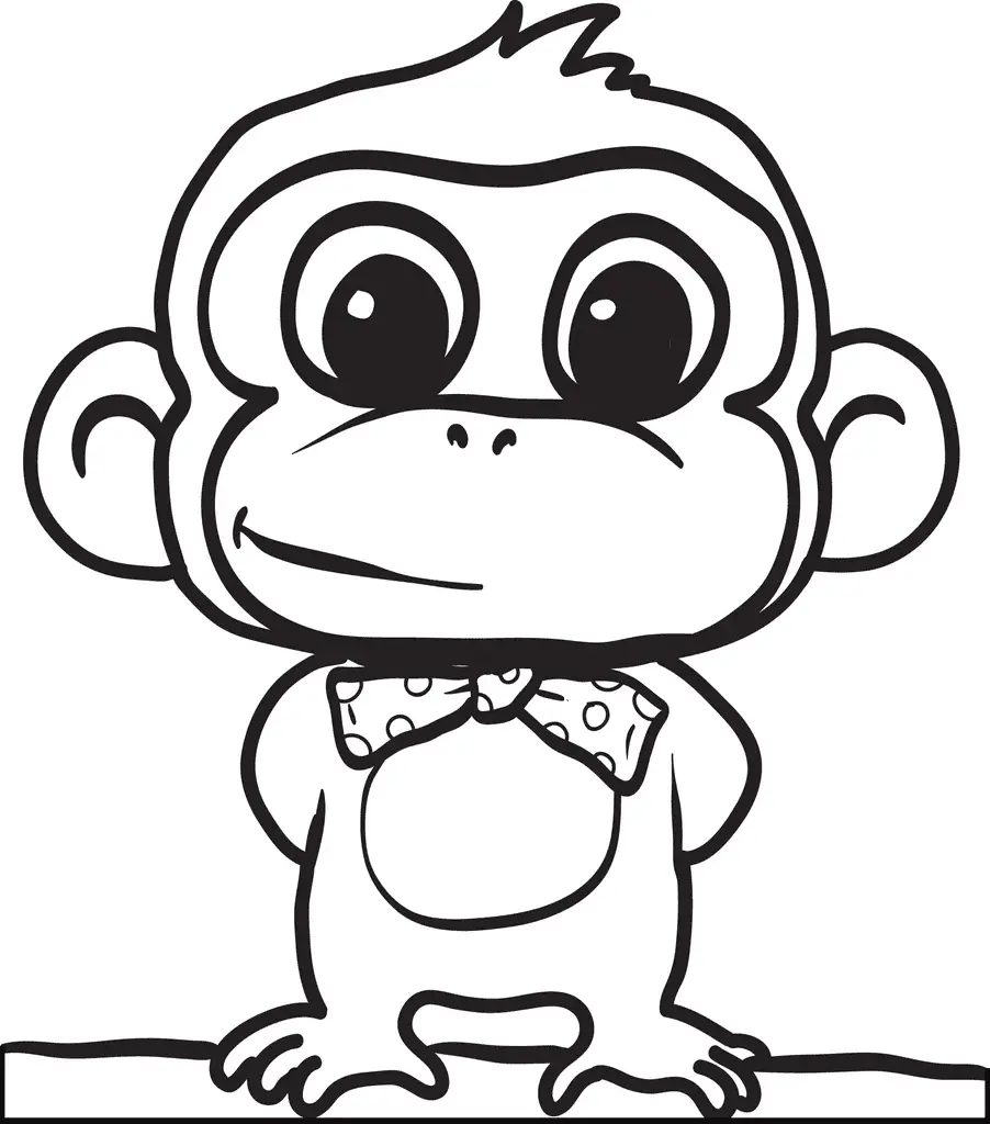 Monkey Coloring Pages 30