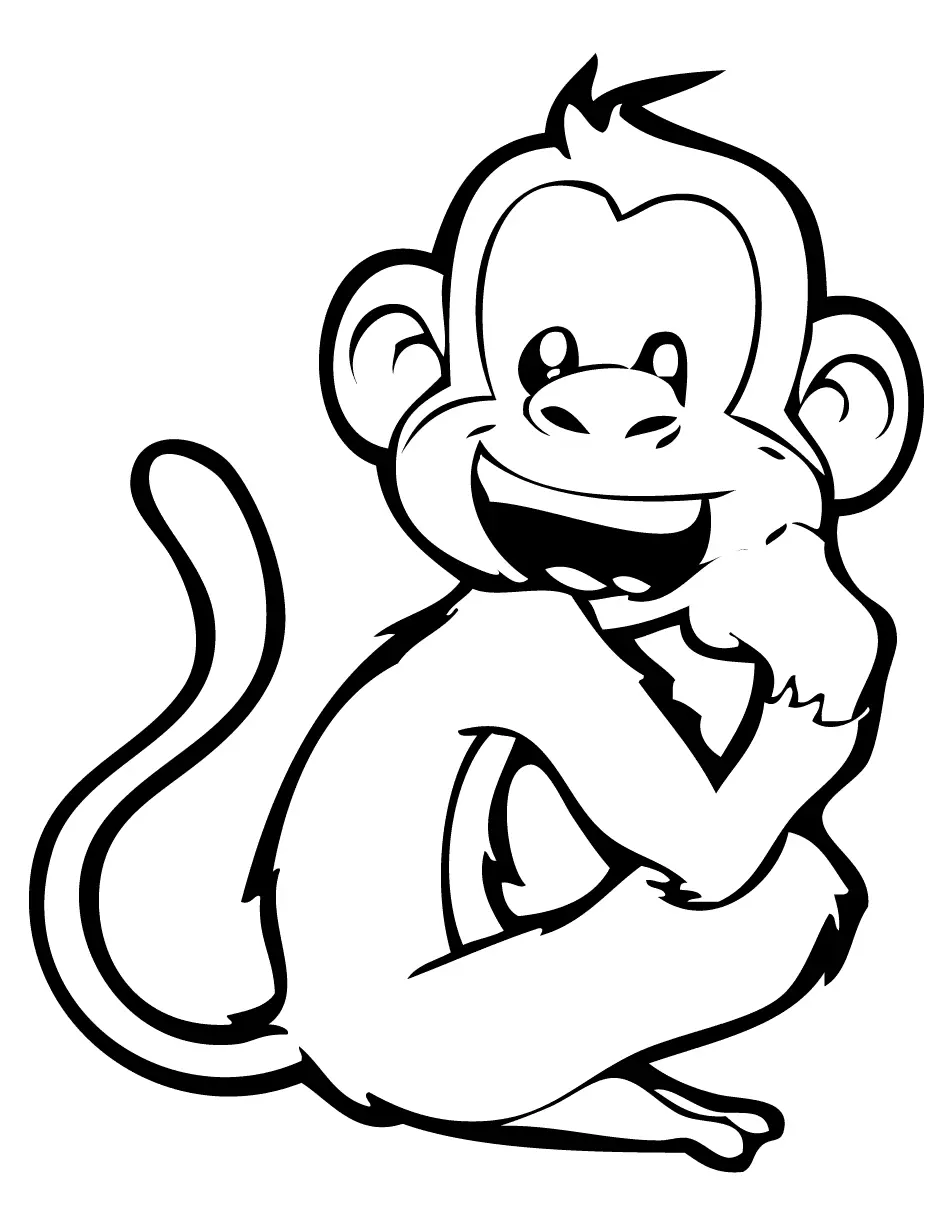 Monkey Coloring Pages 38