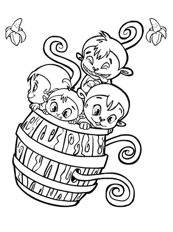 Monkey Coloring Pages 44