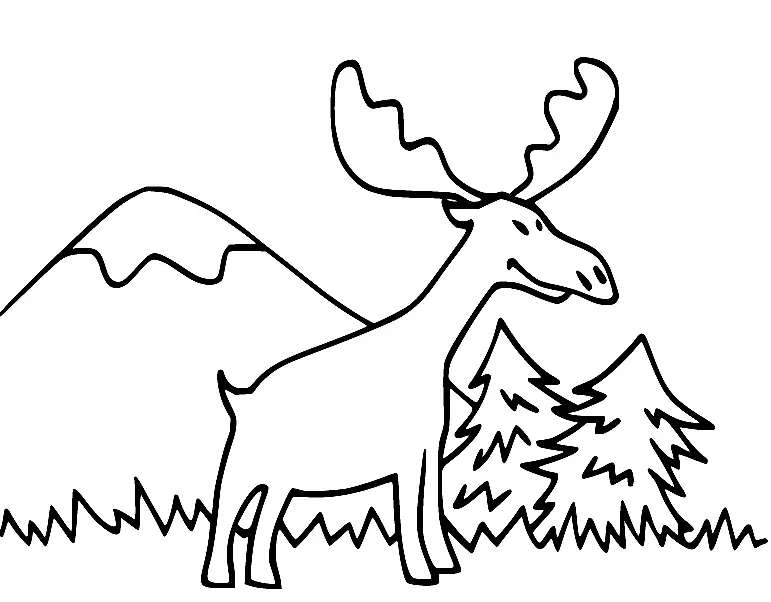 Moose Coloring Pages 17