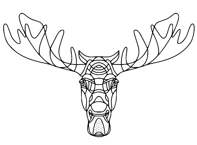 Moose Coloring Pages 21