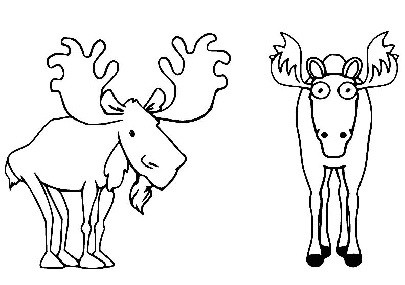 Moose Coloring Pages 24