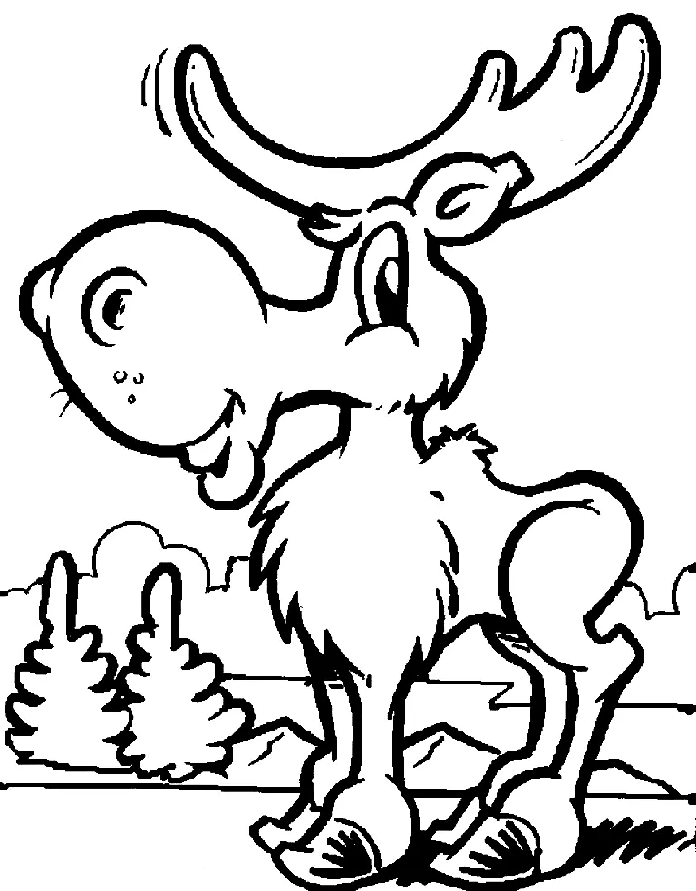 Moose Coloring Pages 31