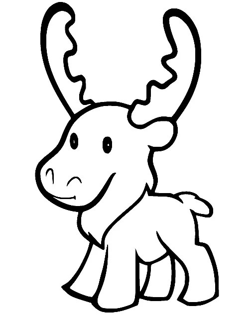 Moose Coloring Pages 7