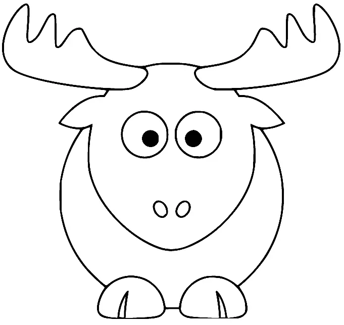 Moose Coloring Pages 9