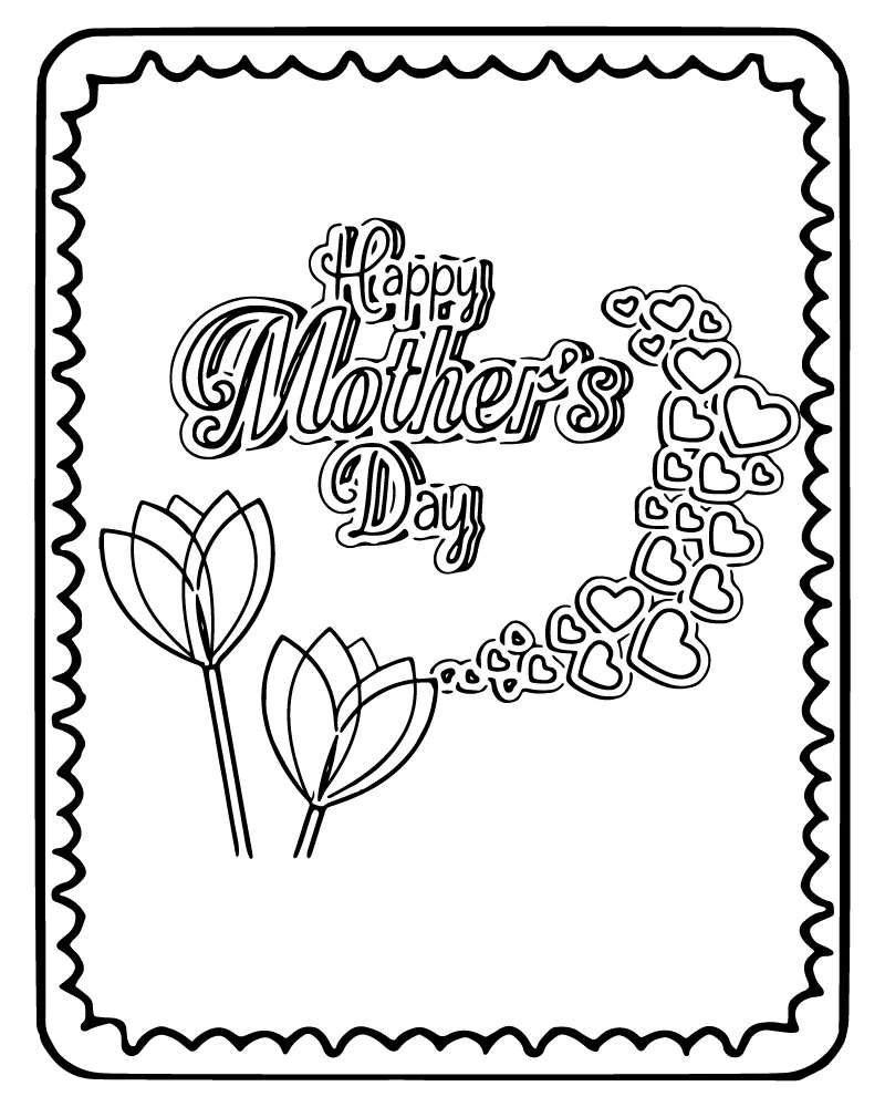 Mother s Day Cards Coloring Pages 12