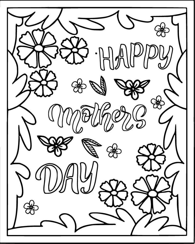 Mother s Day Cards Coloring Pages 15