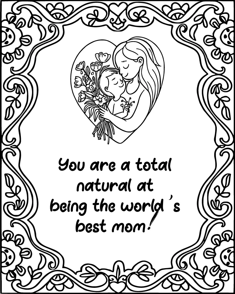 Mother s Day Cards Coloring Pages 16