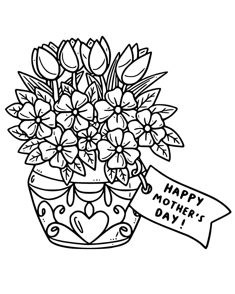 Mother s Day Cards Coloring Pages 18