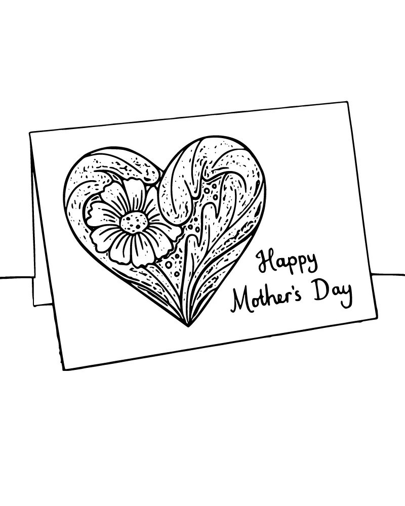 Mother s Day Cards Coloring Pages 19