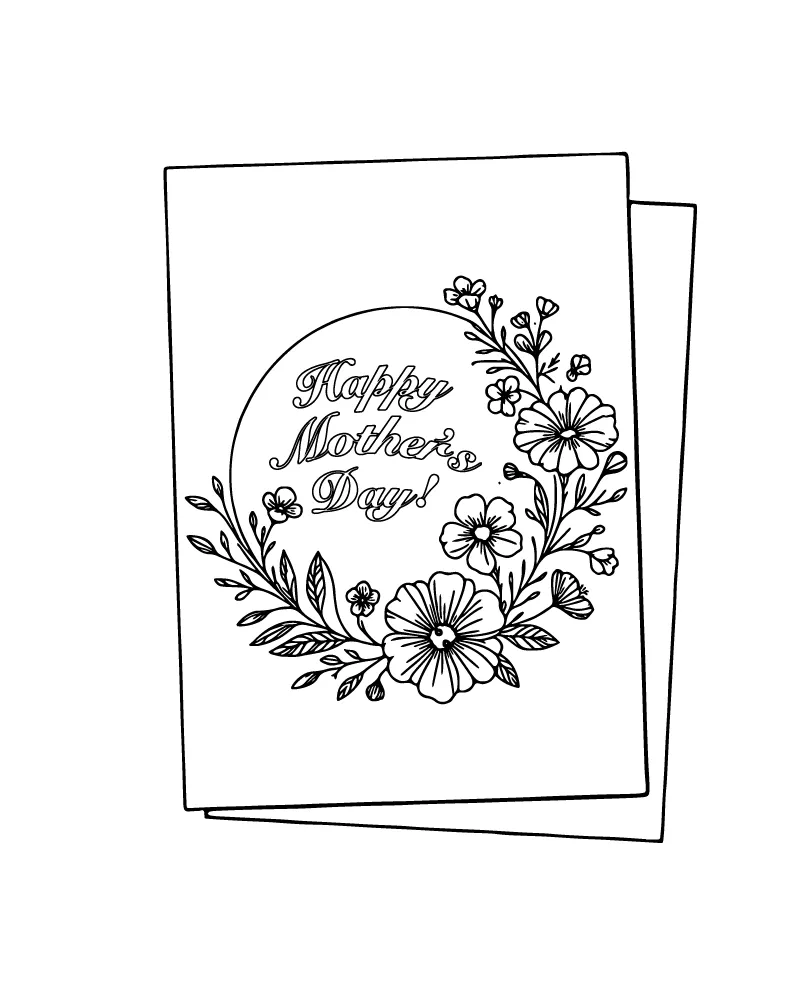 Mother s Day Cards Coloring Pages 3