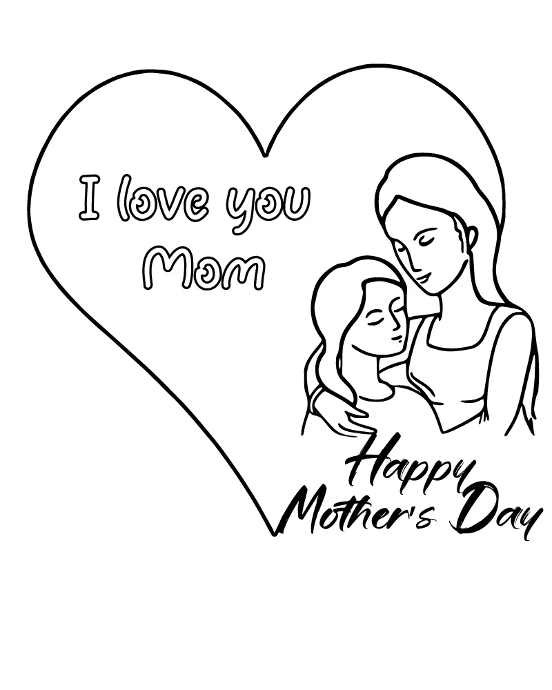 Mother s Day Cards Coloring Pages 6