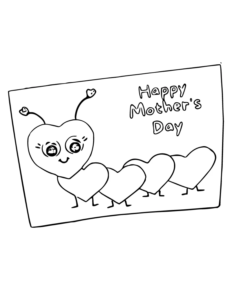 Mother s Day Cards Coloring Pages 8