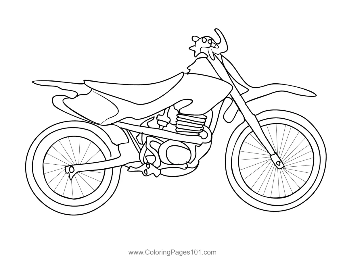 Motorbikes Coloring Pages 2
