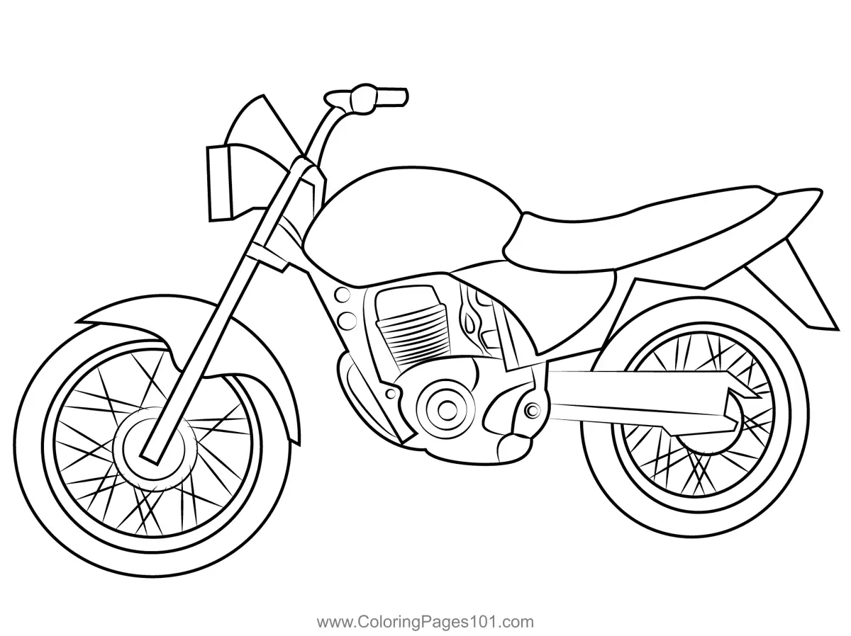 Motorbikes Coloring Pages 4