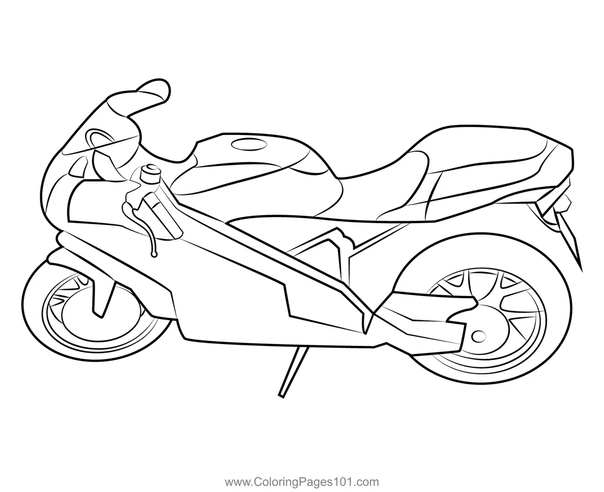 Motorbikes Coloring Pages 8