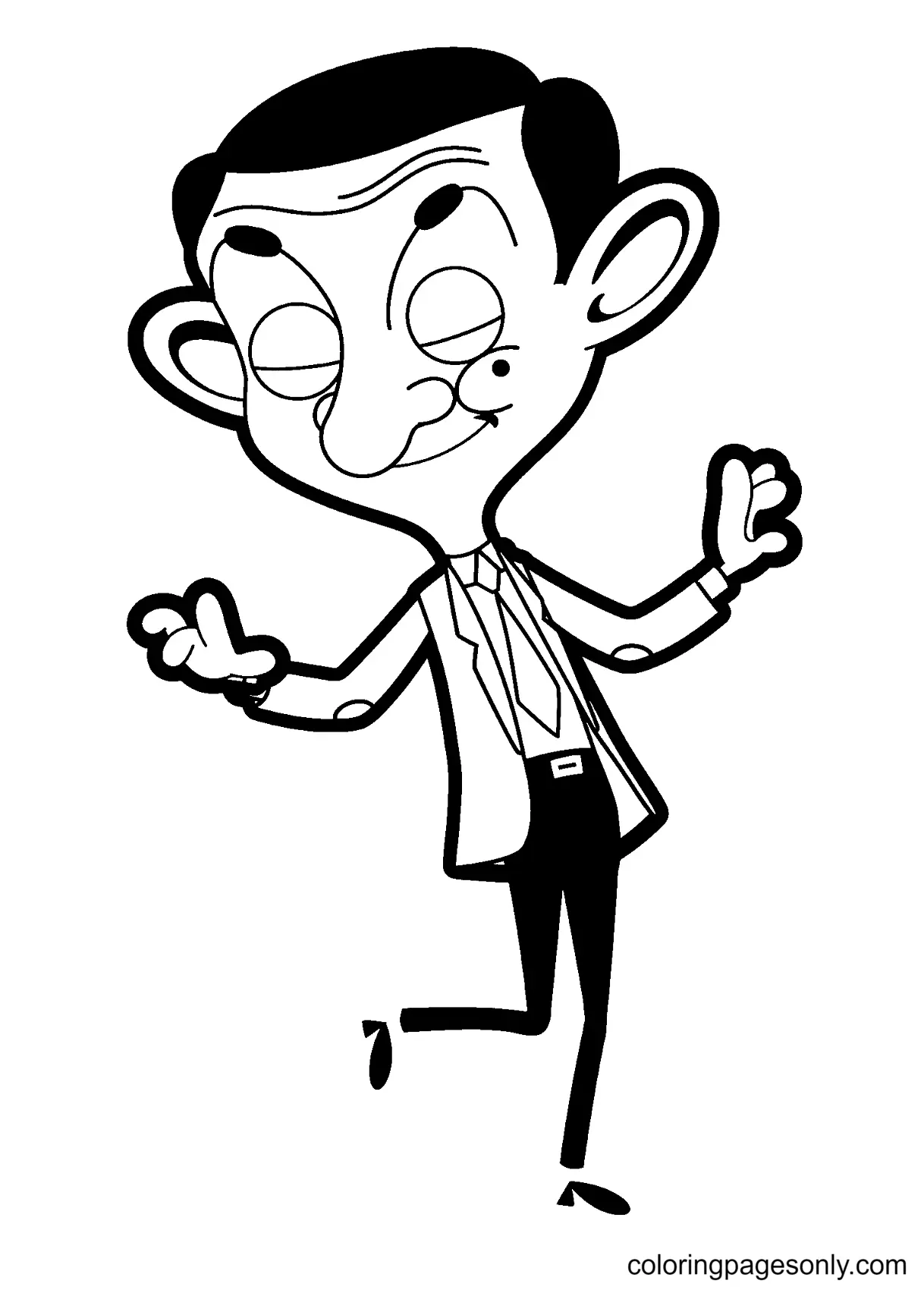 Desenhos de Mr Bean Para Colorir 5