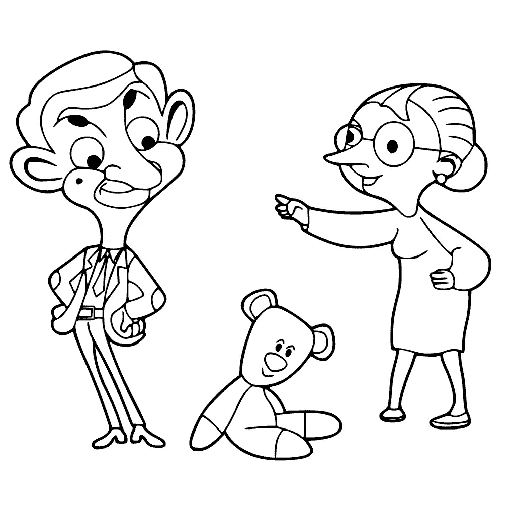 Desenhos de Mr Bean Para Colorir 6