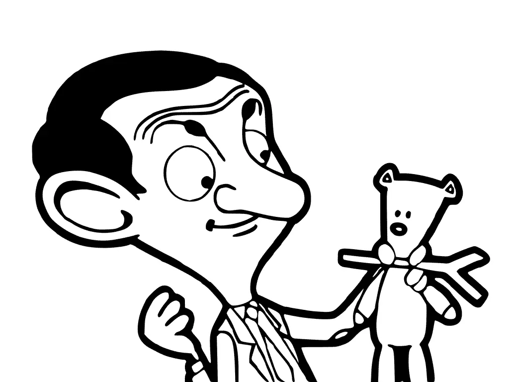 Desenhos de Mr Bean Para Colorir 8