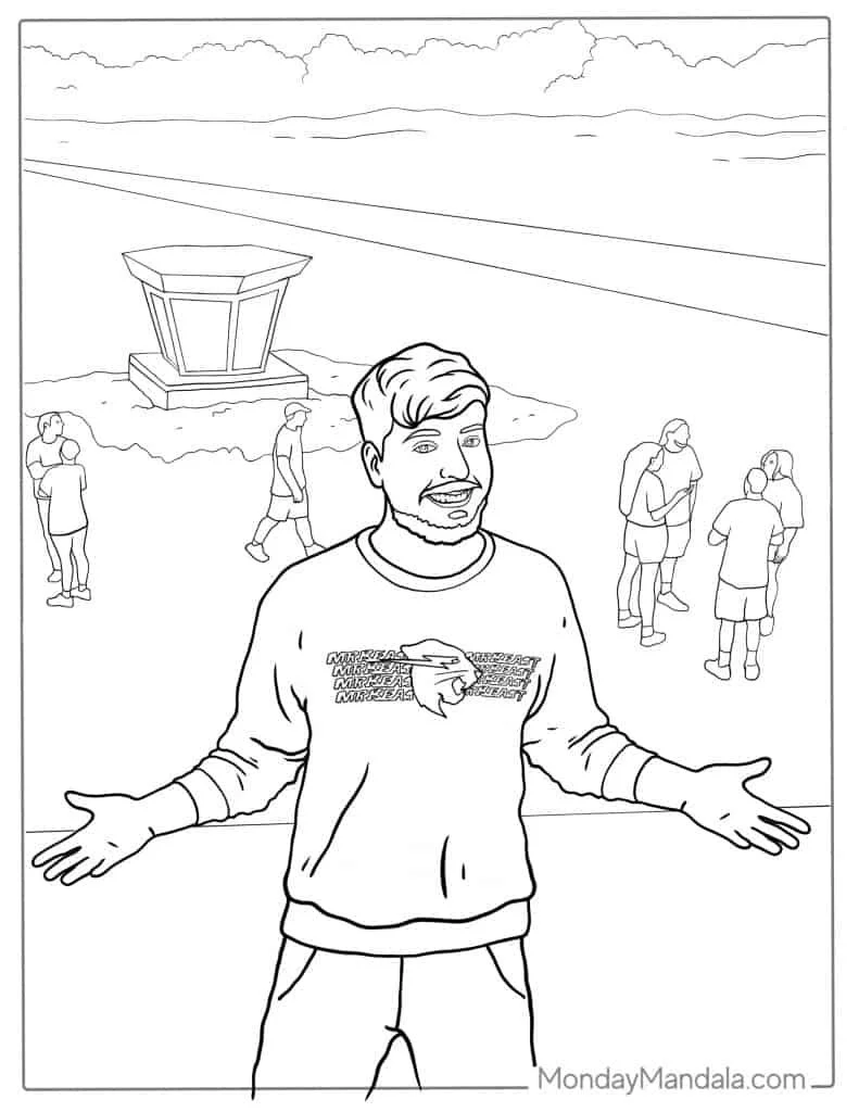 Desenhos de Mr Beast Para Colorir 6