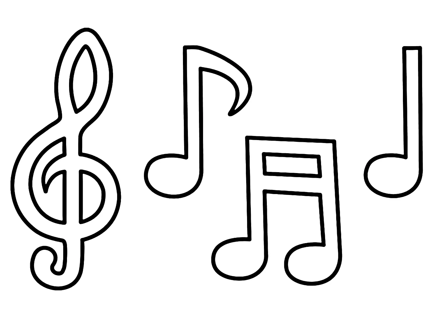Desenhos de Notas Musicais Para Colorir 19