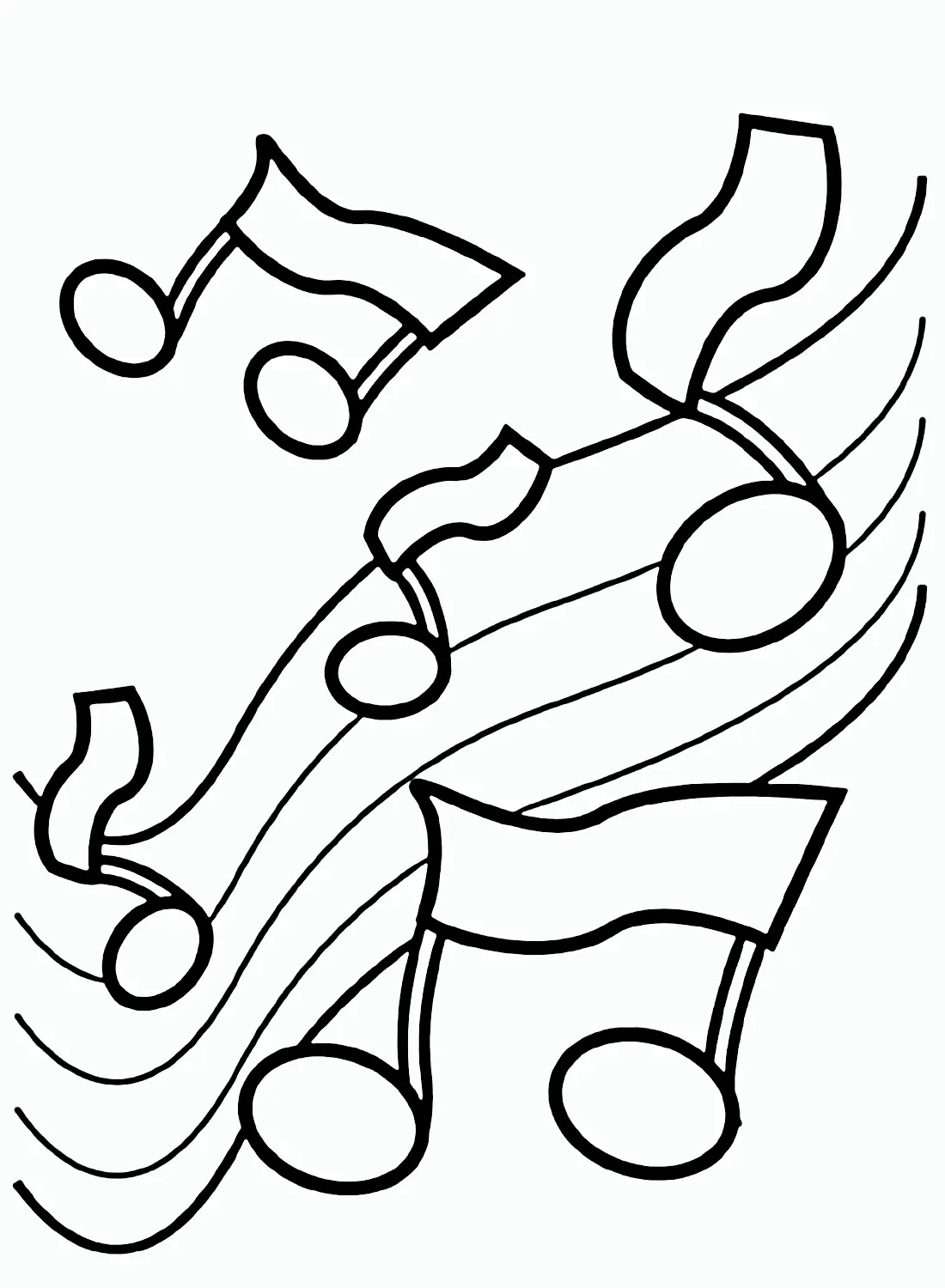 Desenhos de Notas Musicais Para Colorir 24